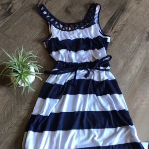 Navy and White Maxi dress :)